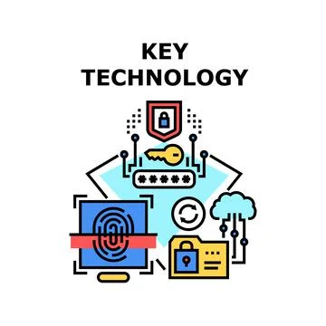 Key Technology icon vector illustration Stockillustratie