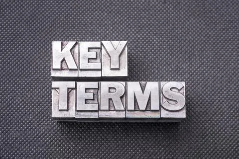 Key terms bm Stock-Fotos