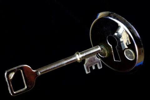 The key is a tool for opening locks, for solving Stock-Fotos