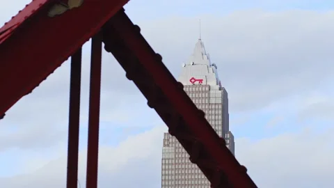 Key Tower in Cleveland Ohio Stock Footage 158037857