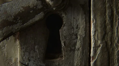 The key is turned in the lock Stock Footage 32668360