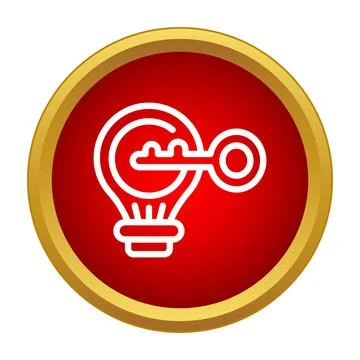 Key unlocking a light bulb for innovation concept イラスト素材