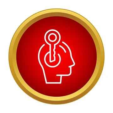 Key unlocking mind solving problem and finding solution Illustrazione stock