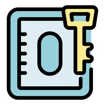Key unlocking padlock, representing security and access control Illustrazione stock