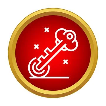 Key unlocking solution access with success concept icon Stock Illustration
