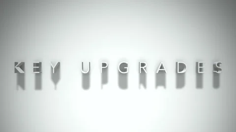 key upgrades 3D title animation white te... | Stock Video | Pond5