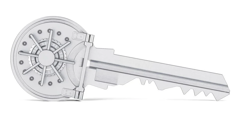 Key vault, security and protect concept, 3D rendering Ilustración de archivo