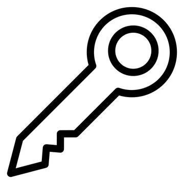 Key Vector Icon Design Illustration Stock Illustration