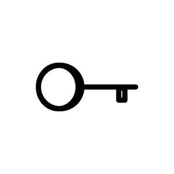 Key vector icon. House keys silhouette black outline symbol. Isolated vector 스톡 일러스트