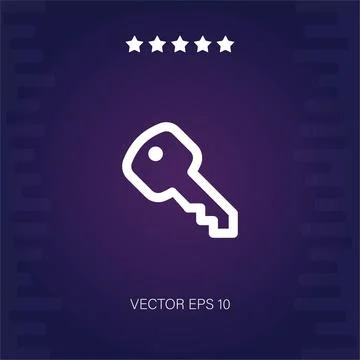 Key vector icon Illustrazione stock