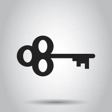 Key vector icon. Key flat illustration. Stock Illustration