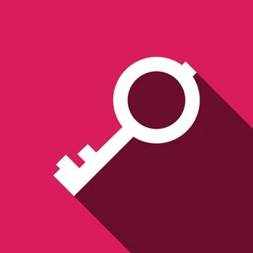 Key vector icon Key vector icon with long shadow. Illustration EPS 10 Copy... Stock Photos