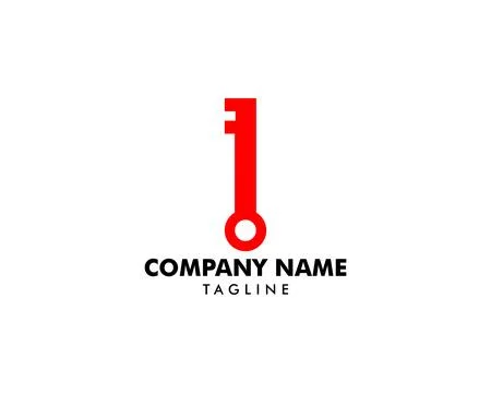 Key vector icon logo element design Stock Illustration