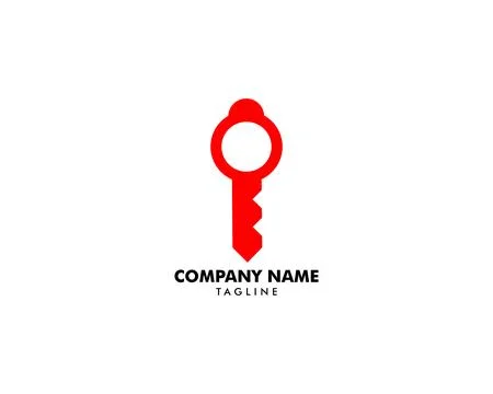 Key vector icon logo element design Stock Illustration