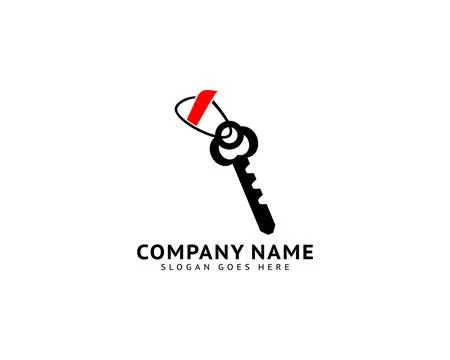 Key vector icon logo element design Stock Illustration