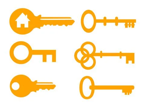 Key vector illustration icon set Illustrazione stock
