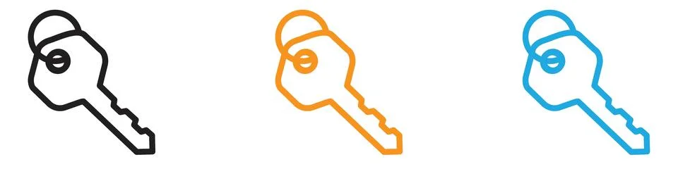 Key vector logo set collection for web app ui Stock Illustration