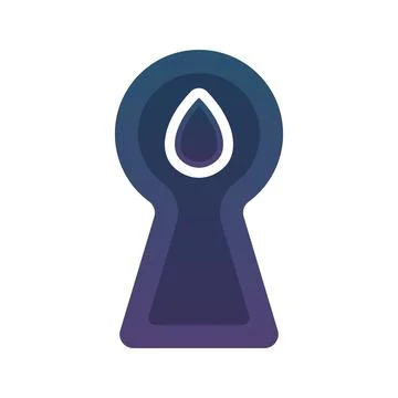 Key water gradient logo design template icon Stock Illustration