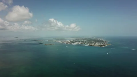 Key West Florida as seen from a drone camera Vídeo Stock 142791207