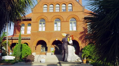 Key West Mallory Town Square Museum of Art and History Building Florida 5K HD Vídeo Stock 67906361