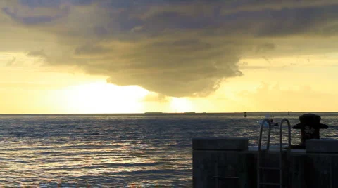 Key West Sunset 6 Stock Footage 925611