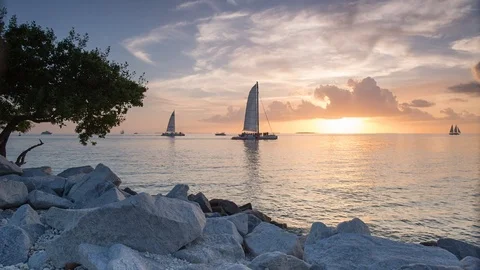 Key West Sunset Slider Stock Footage 94599823