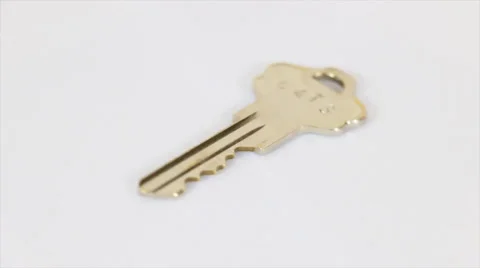 Key on white background spinning Stock Footage 36198671