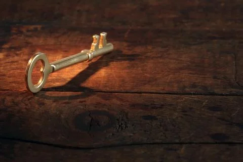 Key on wood Stock Photos