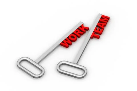 Key to work and team Free Stock Illustration