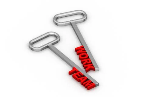Key to work and team Free Stock Illustration