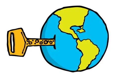 The key to this world Stock Illustration