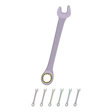 Key wrench vector cartoon graphic Ilustración de archivo
