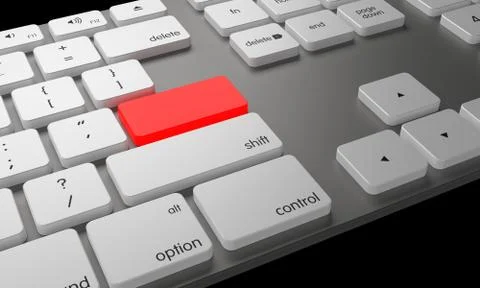 Keyboard 3D rendering Stock Illustration