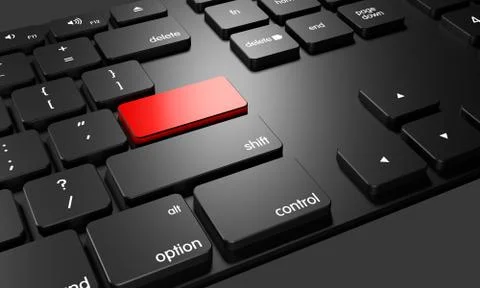 Keyboard 3D rendering Stock Illustration