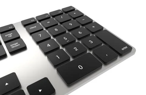 Keyboard 3D rendering Stock Illustration