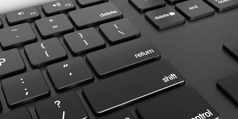 Keyboard 3D rendering Stock Illustration