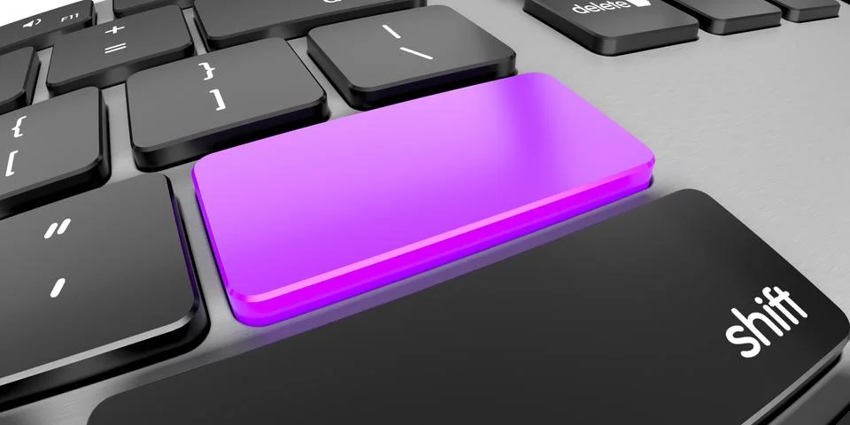 Keyboard 3D rendering Stock Illustration