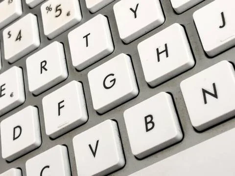 Keyboard alphabets close view Stock Photos