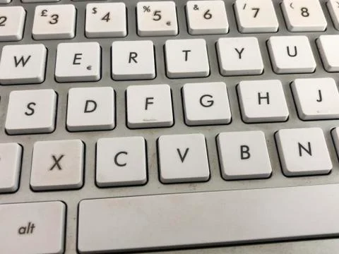 Keyboard alphabets close view Foto stock