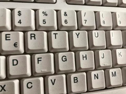 Keyboard alphabets close view Stock Photos