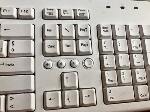 Keyboard alphabets close view Stock Photos