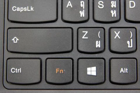 The keyboard and button. Foto stock