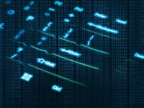 Keyboard and code Stock Photos