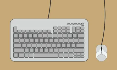 Keyboard and Computer Mouse Illustrazione stock