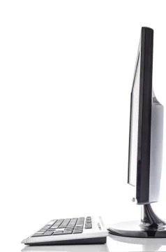 Keyboard and computer screen Stock Photos