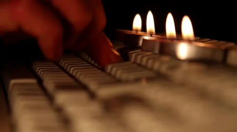 Keyboard and light Stock Footage 25396063