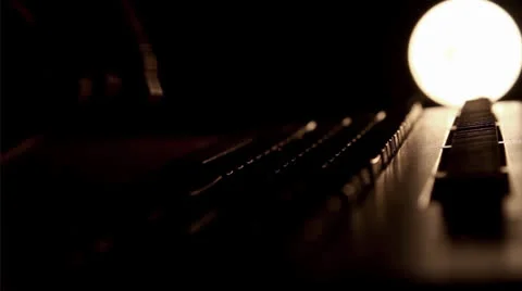 Keyboard and light Stock Footage 25396075