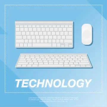 Keyboard and mouse design illustration Stock Illustration