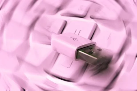 Keyboard and USB Connector Stock Photos