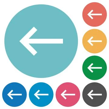 Keyboard backspace flat round icons Stock Illustration